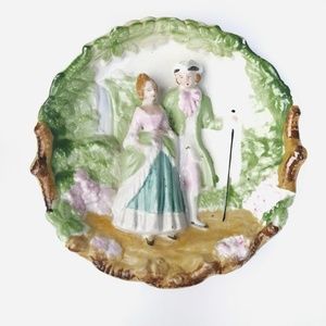 Vintage Hand Painted Victorian 3D Decor Art